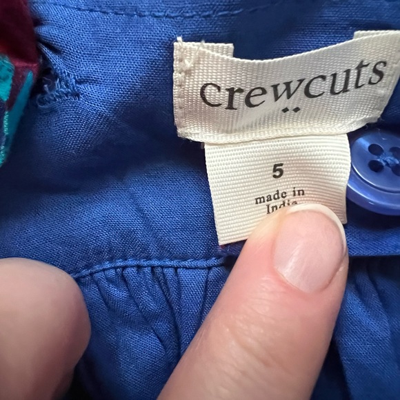 Size 5T Crewcuts blue summer dress, worn once. - Picture 2 of 2